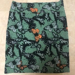 Lularoe Cassie Pencil Skirt 2x - Monarch Butterflies